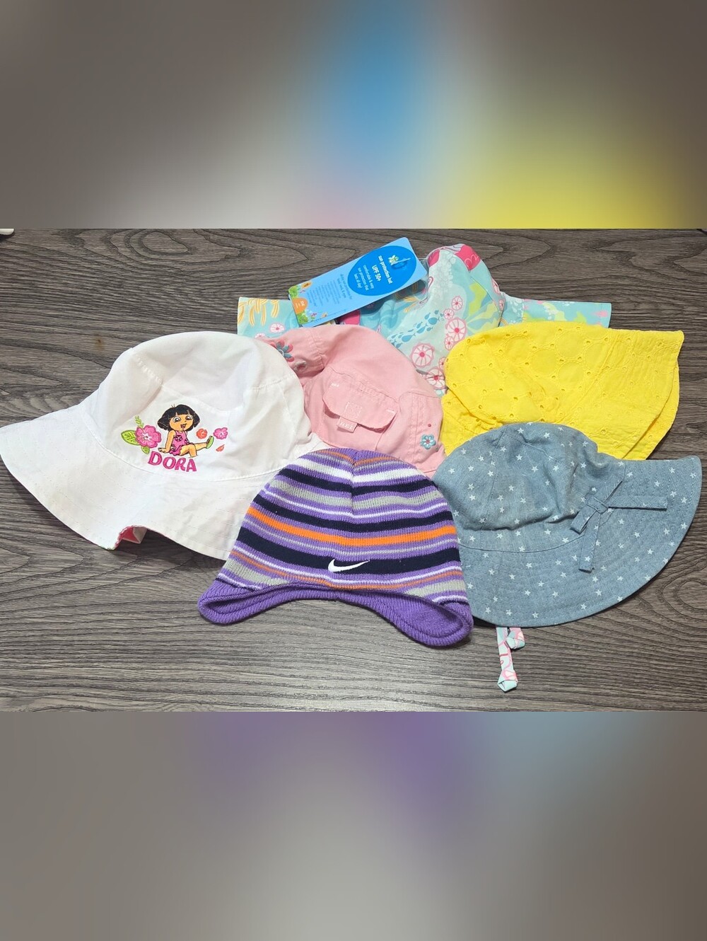 Nike Purple Striped Kids Beanie Hat